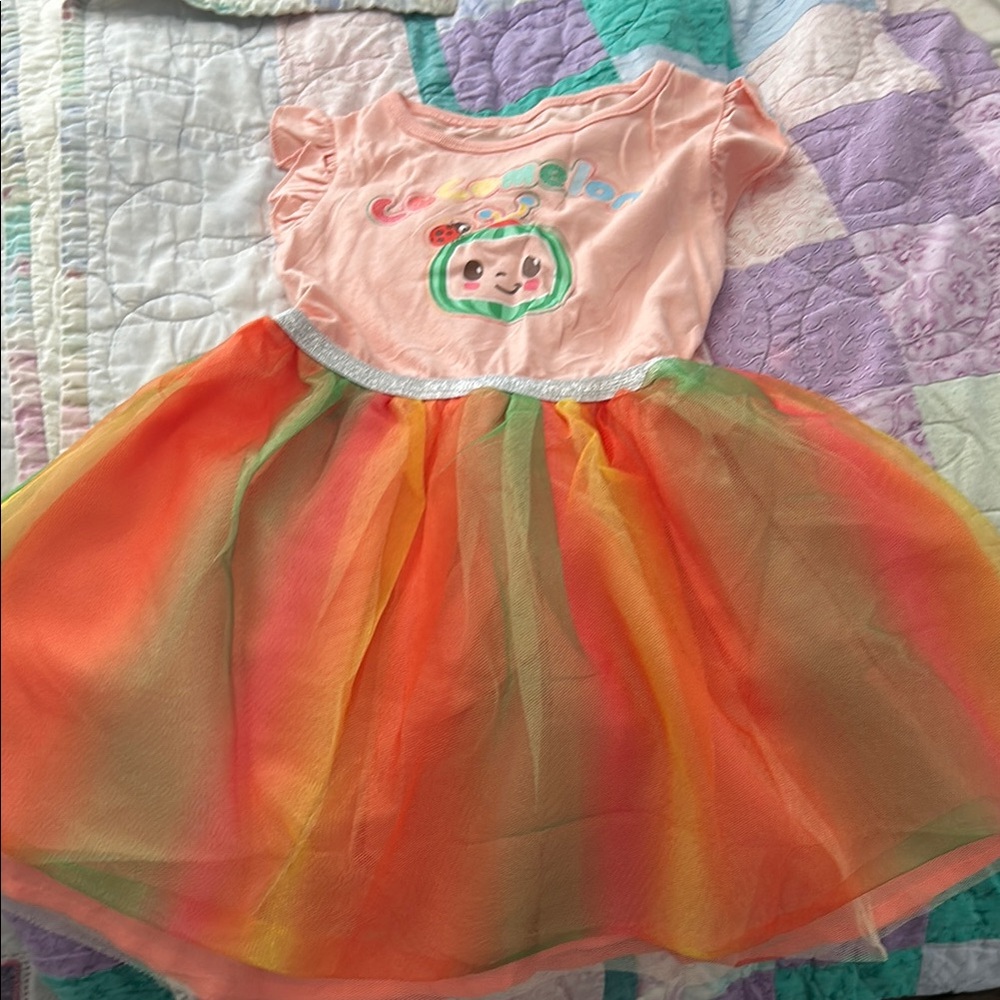 Colorful Tulle Dress with Cute Print
